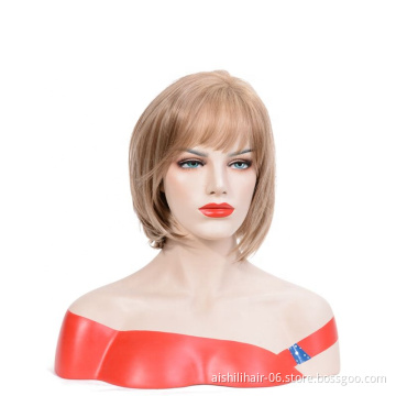 The best-selling fashion short Bob wig is a straight blonde wig designed for women